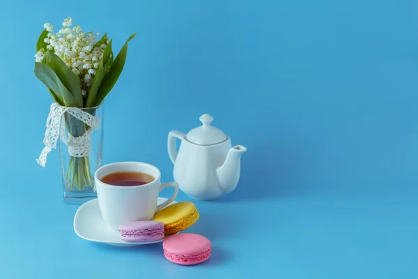 Desayuno de temporada con macarrones — Foto de Stock