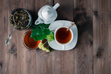 Çay otlar ve ıhlamur çiçeği ile şifa