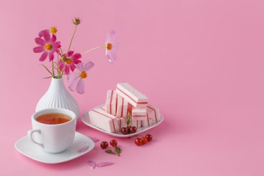 sağlıklı bir kahvaltı masasında yakın çekim