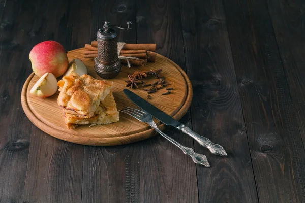 Hausgemachter Apfelkuchen — Stockfoto