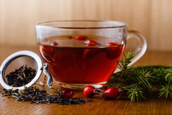 Taza de té con brezo —  Fotos de Stock