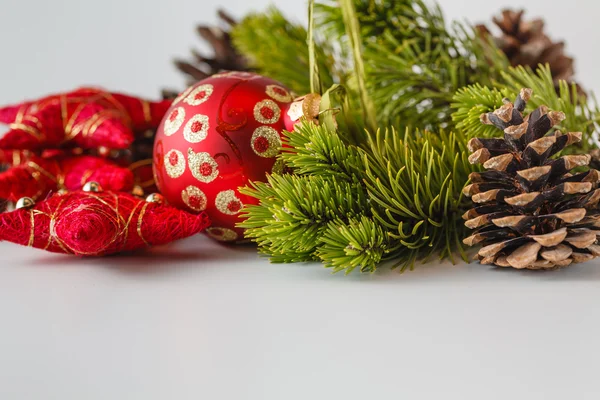 Cristmas and new year decoration on white background — Stock Photo, Image