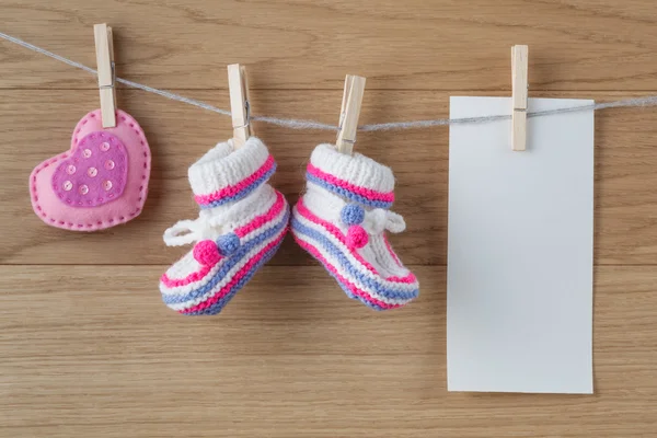 Concepto de tarjeta de invitación recién nacido — Foto de Stock