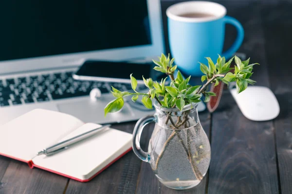 Üstten Görünüm office Resepsiyon mockup