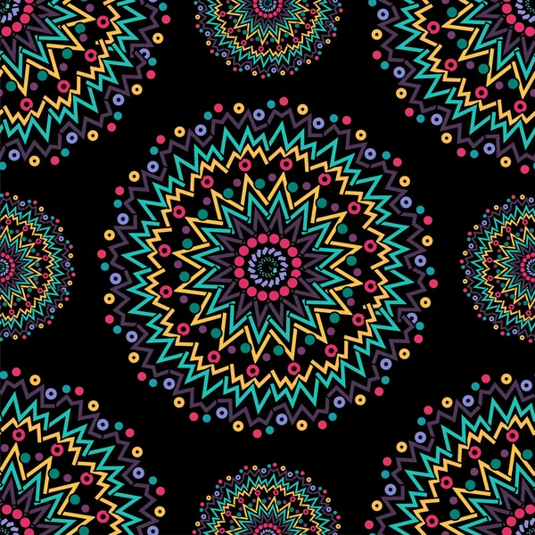 Soyut seamless modeli, mandala, boho