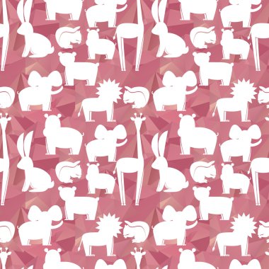 Hayvanlar düz cabukşalterli, Dikişsiz desen