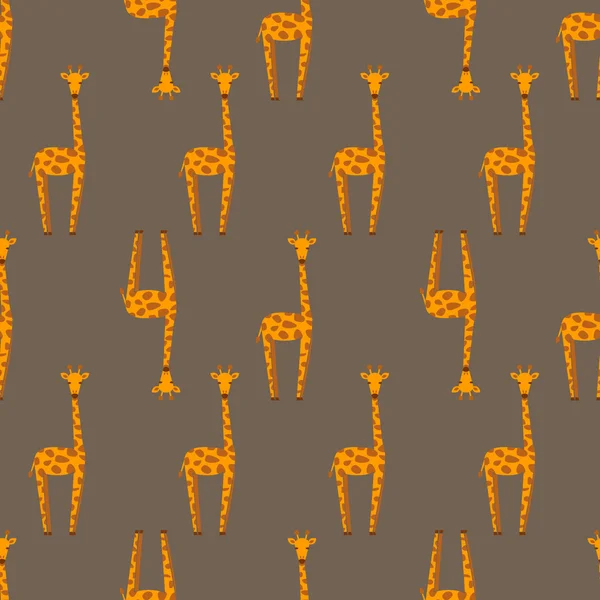 Бесшовный рисунок жирафов — стоковый вектор