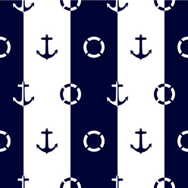 Çapa ve lifebuoys ile sorunsuz vektör desen