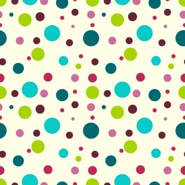 Renkli daireler ile sorunsuz vektör desen
