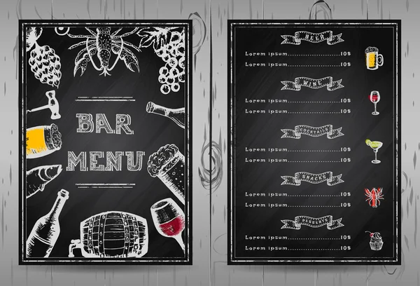 Design bar menu — Stock Vector
