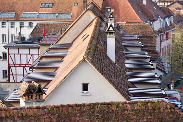 Roof tops of old houses at Bern, capital of Switzerland.