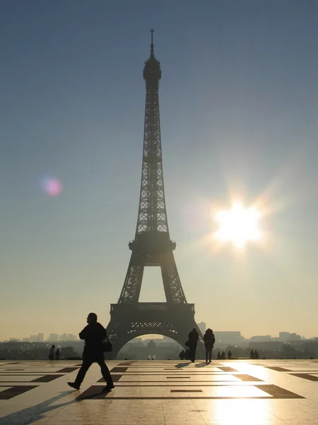 Eiffelturm. frühmorgens in paris 4. — Stockfoto