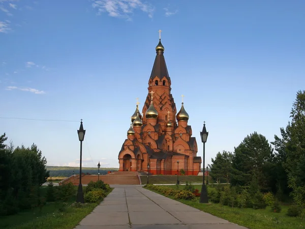 Sobór Przemienienia Pańskiego w 5. Lesosibirsk. — Zdjęcie stockowe