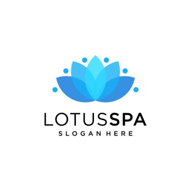 Kadınsı lükslü lotus logosu tasarımı ilham verici. Spa, dekorasyon, simge, marka, kimlik ve işletme için takım elbise