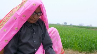 Sağlıklı bir yemek hazırlamak için sebze doğrayan bir kadının orta boy fotoğrafı. Geleneksel kıyafetler giyen, sebze doğrayan yaşlı bir kadın geleneksel bir sebze kesiciyle örgü örüyor.