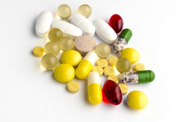 Beyaz arka planda haplar