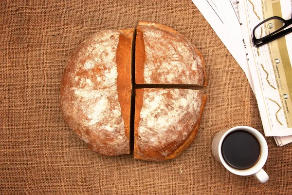 Bröd cirkeldiagram — Stockfoto