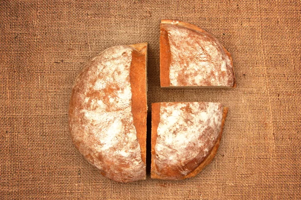 Chléb výsečový graf — Stock fotografie