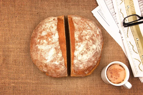 Bread pie chart — Stock Photo, Image