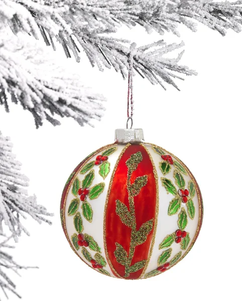 Bauble and Christmas tree — Stock Photo, Image