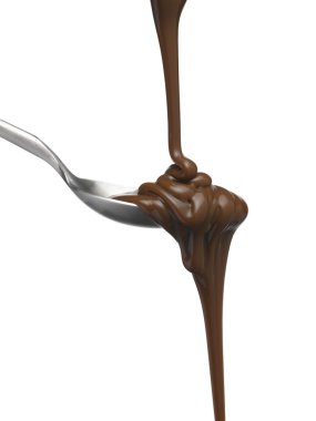 kaşık ile Çikolatalı puding