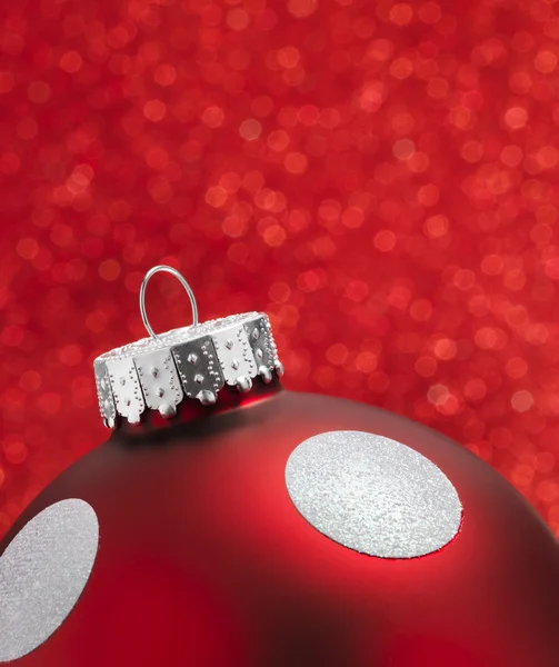 Rood Bauble close-up — Stockfoto