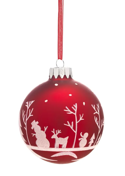 Red Bauble de cerca — Foto de Stock