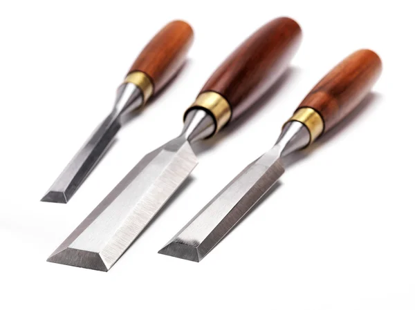 Group Chisels in a line — Stock Photo, Image
