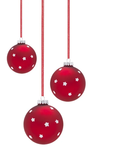 Red Christmas Baubles — Stock Photo, Image