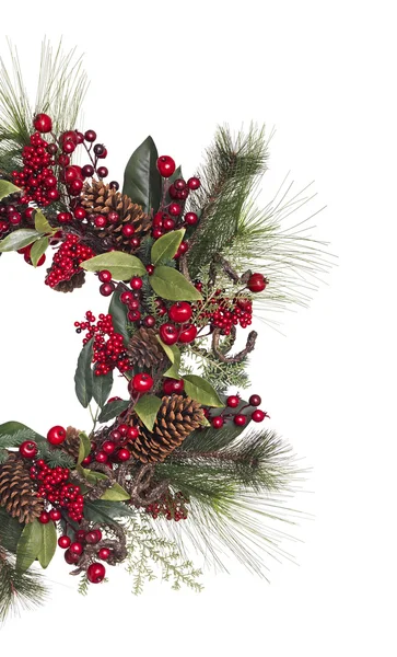 Isolated Christmas wreath on white — Stock Photo, Image