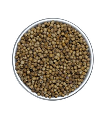 Beyaz bir kase içinde kişniş