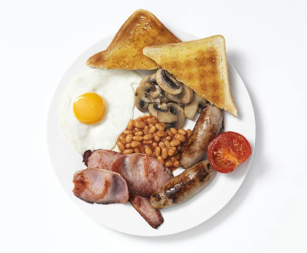 Anglická snídaně na desce — Stock fotografie