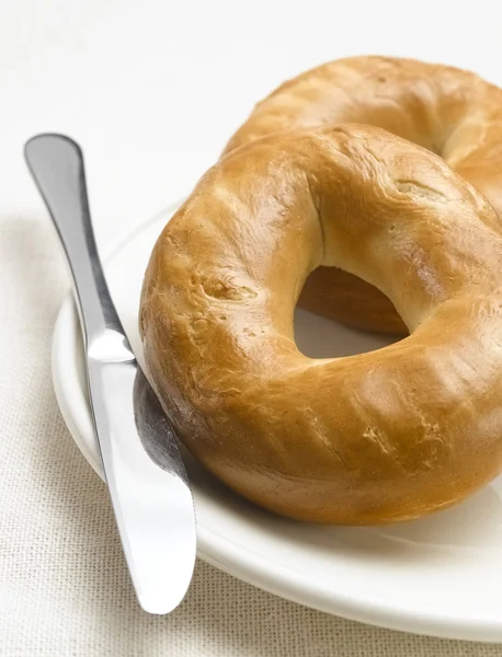 Breakfast setting on plate — Stock Photo, Image