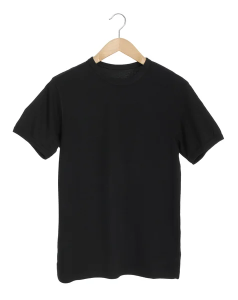 Siyah t-shirt izole — Stok fotoğraf