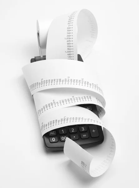 Adding machine tape — Stock Photo, Image