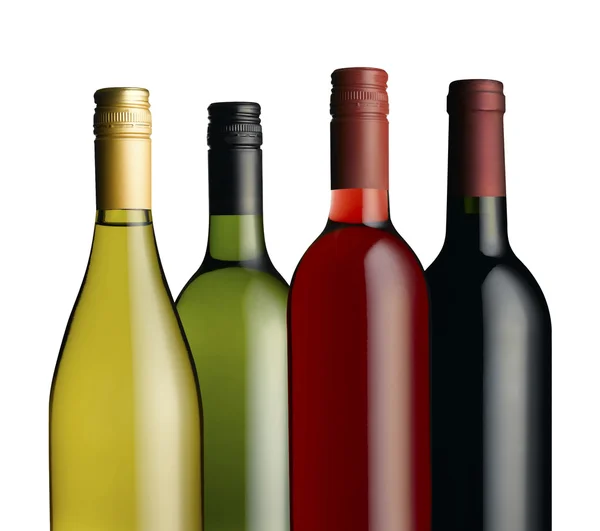 Wine bottles in a group — Stock Photo, Image