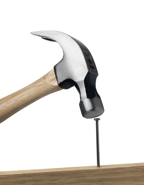 Hammer and Nail isolated — Stock Photo, Image