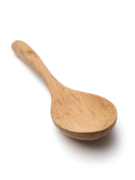 Cucchiaio di legno isolato — Foto Stock