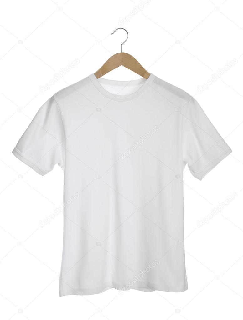 White T-shirt isolated on white