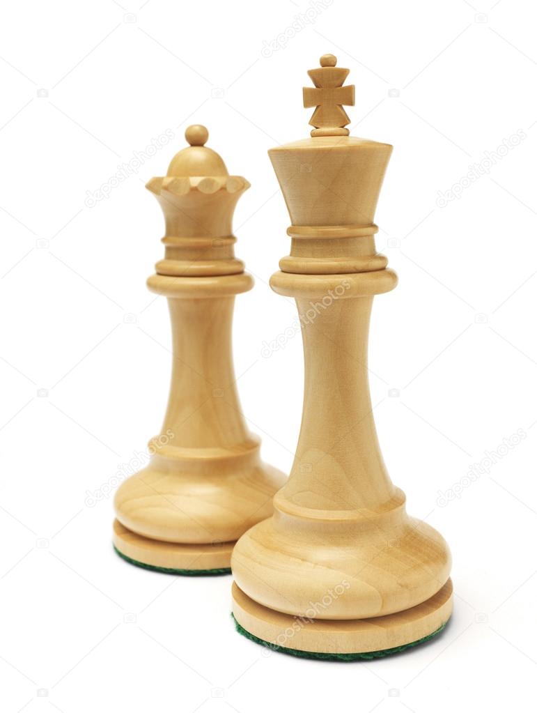 Chess Pieces on white