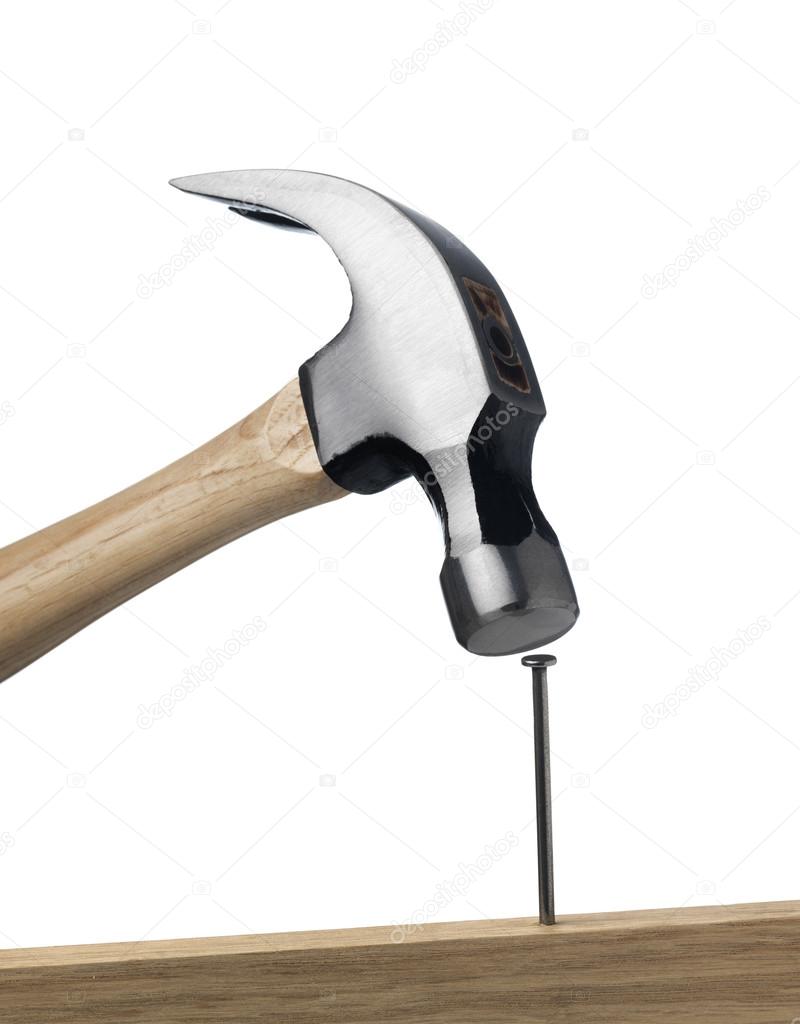 Hammer and Nail isolated