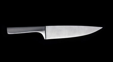 Kitchen Knife on black clipart