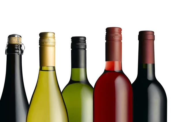 Wine bottle's in a group — Stock Photo, Image