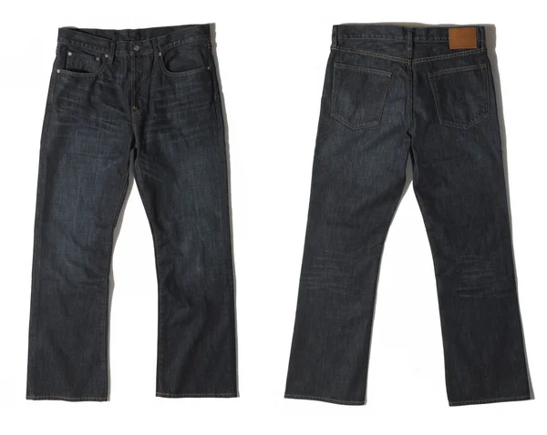 Jeans jeans frente e verso — Fotografia de Stock