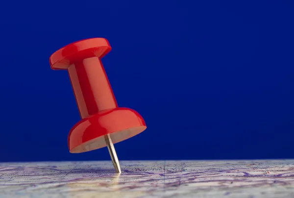 Push Pin on map — Stock Photo, Image