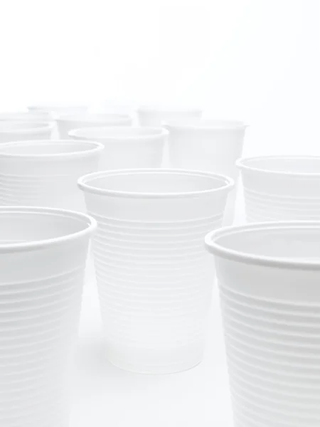 Close up of plastic cups — Stock Photo, Image