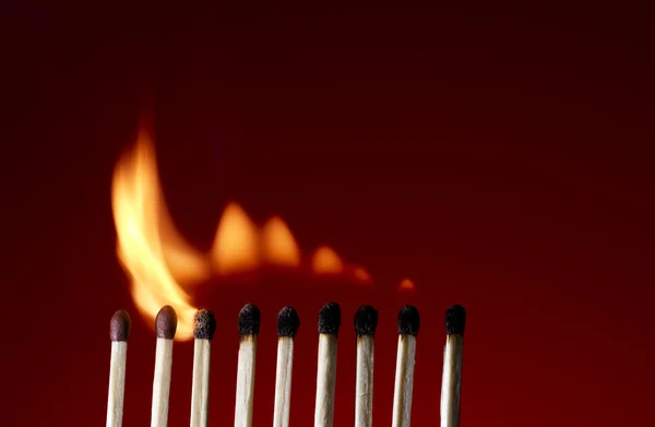 Macro shot of a flaming — Stock Photo, Image