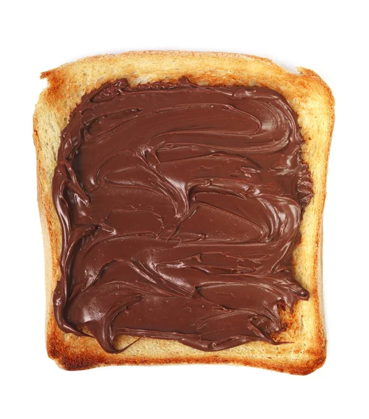 Toast with chocolate spread — Stock Photo, Image