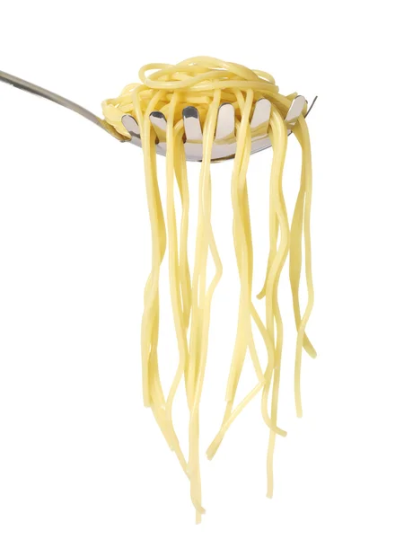 Isolated Pasta on spoon — Stock Photo, Image