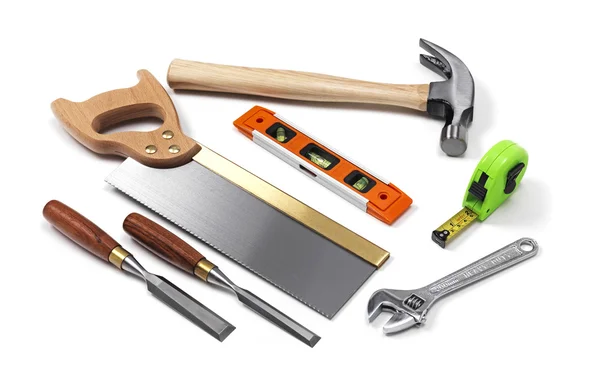 Work tools on white — Stock Photo, Image